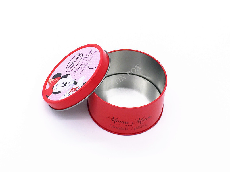 Round Small Metal Airtight Green Loose Tea Tin Box With Aluminum Knob Inner Lid