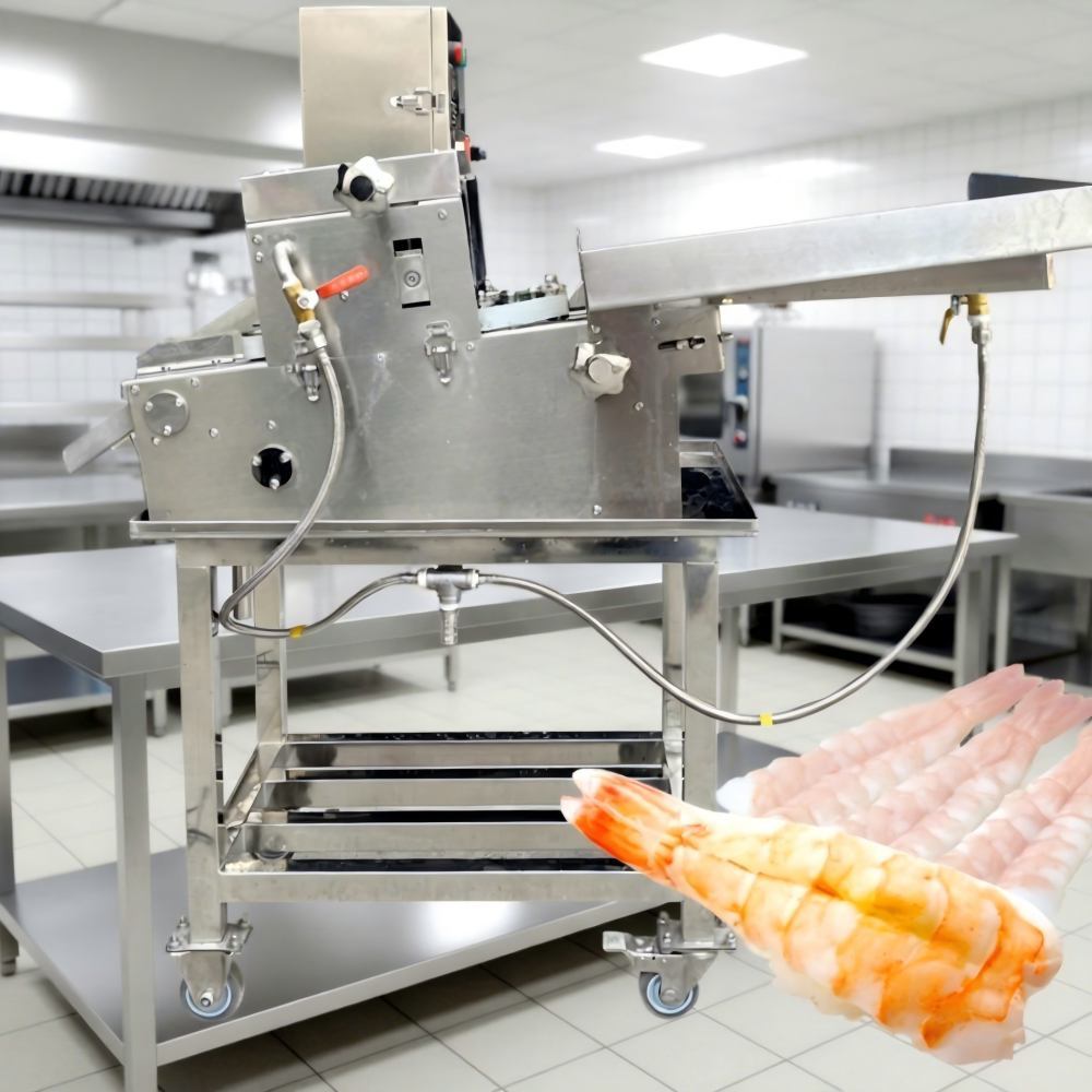 120Pcs/Min Shrimp Cutter And Deveiner 380V Shrimp Processing Equipment