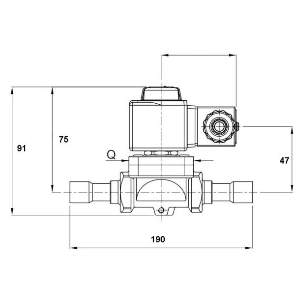 Пилот диафрагмы привелся в действие клапан соленоида рефрижерации с 220 катушкой ДК АК 24 в в
