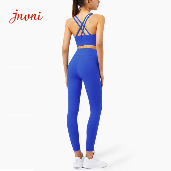 Lulu Cross Back Strappy Yoga levanta os grupos 215gsm TUV do Activewear da ioga do sutiã dos esportes