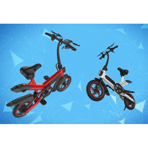 Compact Size Small Folding Electric Bike 36V 10AH Battery 17.5KG 107 * 45 * 100CM