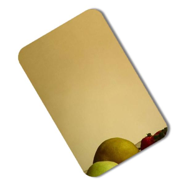 316 316L Mirror Finish Stainless Steel Sheet PVD Gold Color  0.3 - 3mm