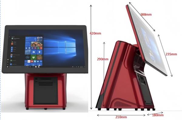 15.6 Inch Dual Screen POS Monitor with 1920x1080P Resolution