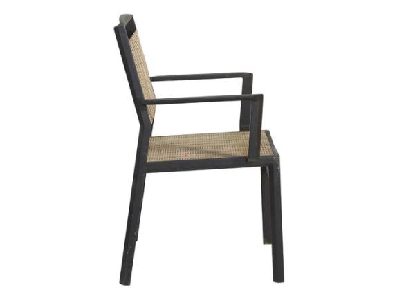 Textilene And Aluminum Outdoor Arm Dining Chairs For Patio Restaurant