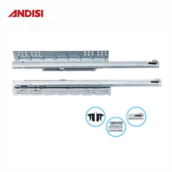 ANDISI V2 Undermount Drawer Slide Clips Soft Close for Single Extension Furniture Cabinets