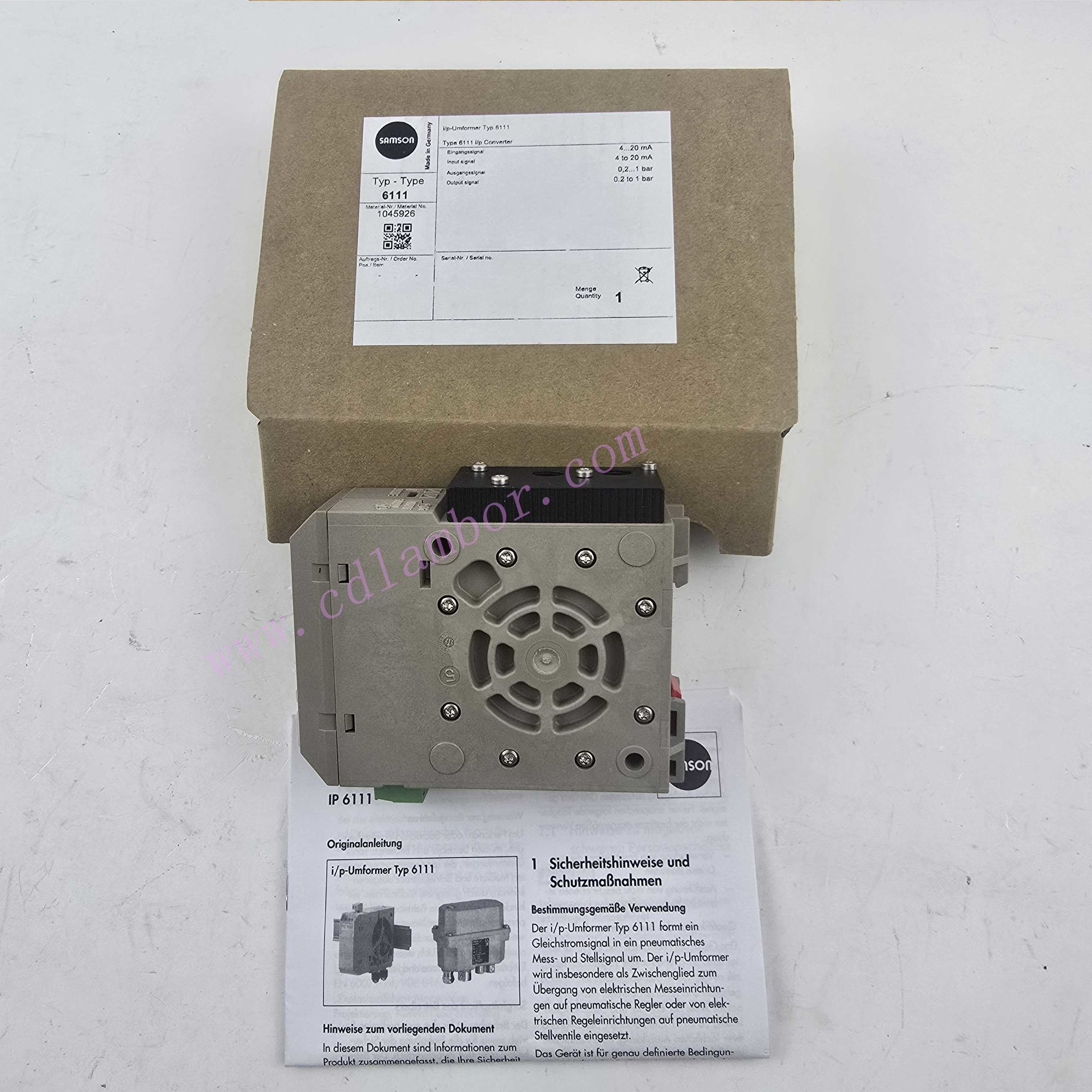 Samson 6111 i/p converter Electric to pneumatic signal 6111-00101101111
