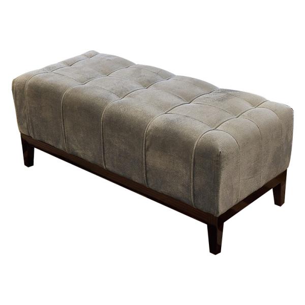 American Style Long Ottoman Storage Bench For Bedroom , Dark Brown Wood Finish