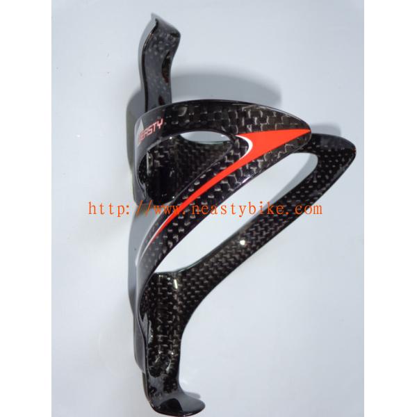 Carbon Bottle Cage Carbon Bicycle Bottle Holder Glossy Black Red Decal NT-BC1009