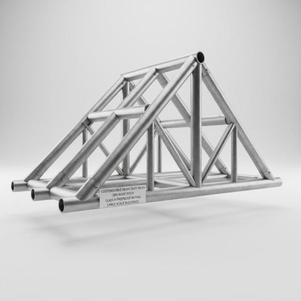 Customizable Heavy Duty Truss with 30% Roof Pitch and Class A Fireproof Rating for Large Scale Buildings