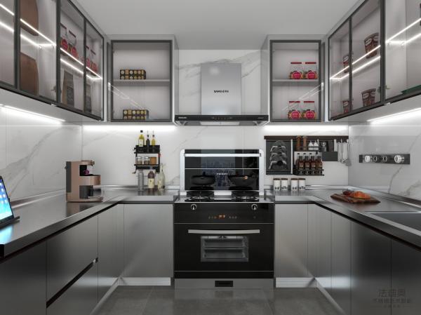 Effortless Cooking With Fadior Modern Elegance U-Shaped Original Stainless Steel Kitchen Cabient