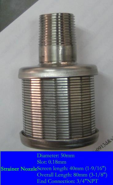 single tube type valve bounet, wedge wire screen nozzle, filter johnson nozzle, water strainer nozzle