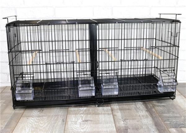 Kennel Pet Cage for XXL Medium Dogs Travel Metal Double-Door Folding Indoor Outdoor Cages