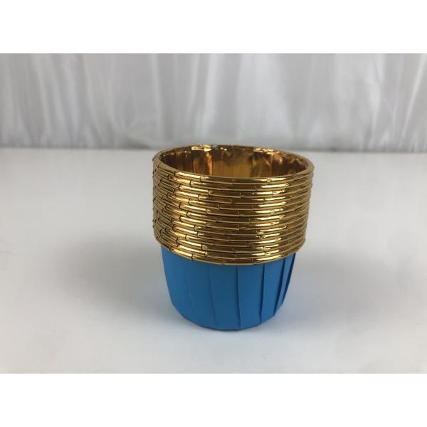 Blue Aluminum Metallic Golden Foil Paper Baking Cups Muffin Cakcups