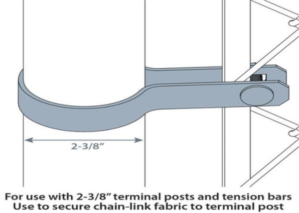 Flange 2-3/8 OD Post / Pipe 38mm Chain Link Tension Band