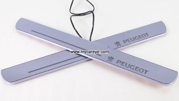 Peugeot 408 car Led lights Moving door sill light Welcome Pedal sale