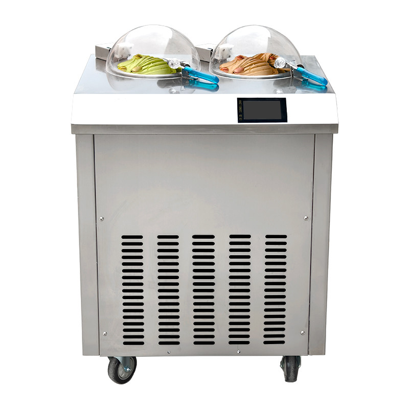 Ce Automatic Fresh Fruits Vertical Gelato Hard Ice Cream Machine With Display Freezer