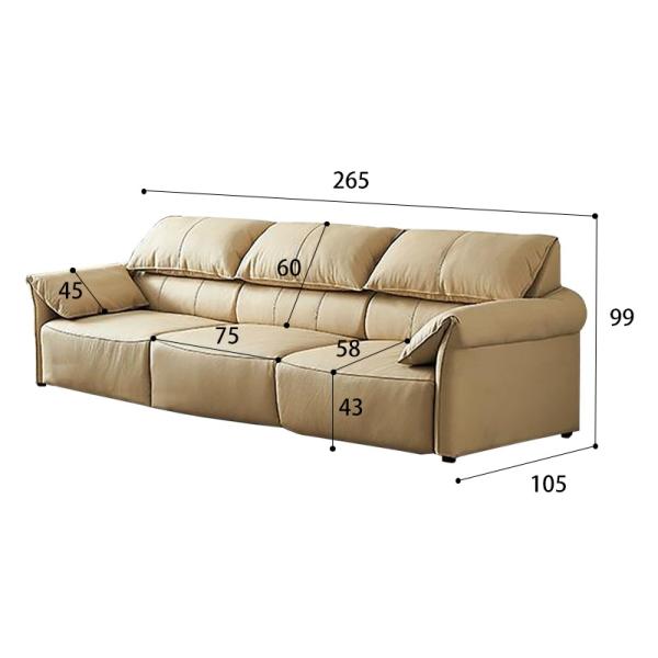 BN Modern Elephant High Back Ear Recliner Living Room Multifunctional Automatic Retractable Genuine Leather Sofa Bed