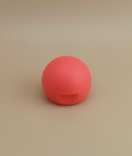 Light Red Plastic Smooth Matte Spherical Lid for Cosmetic Bottles