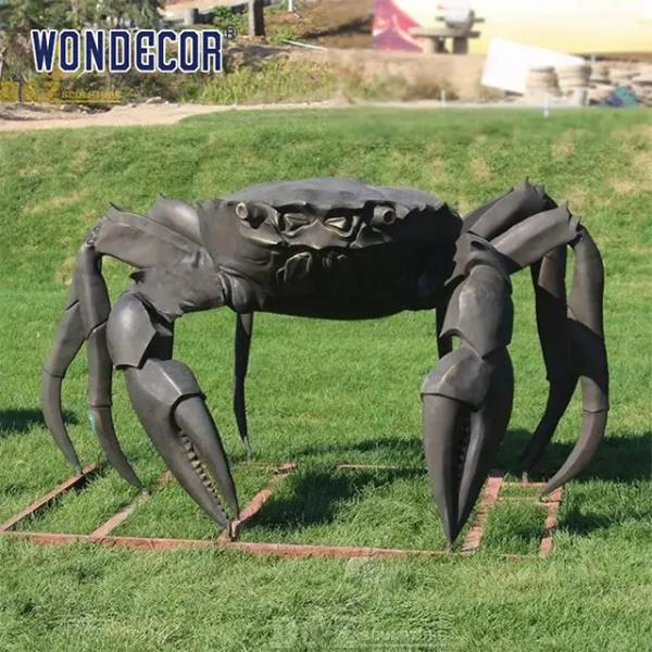 Sculpture de grande taille en crabe de bronze d'illustration de décoration animale de jardin meilleure