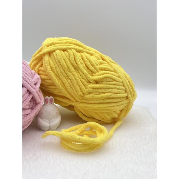 1/0.75NM Polyester Chenille Yarn Hand Knitting Dull Snow Yarn For DIY Crafts