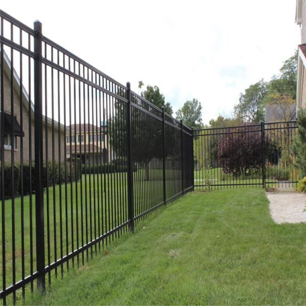 Home Decorative Picket Fencing Black Wrought Iron Steel