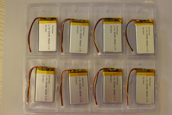 Military Vessel GPS 503356 650 mAh 3.7V  li-ion rechargeable battery