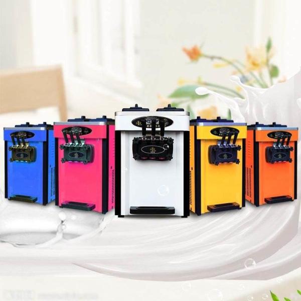 Tensão macia 60hz da máquina do gelado do leite de três sabores para o restaurante