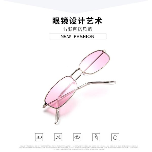 Vintage Rectangle Hot Sale Sunglasses Alloy Mirror Steampunk Women