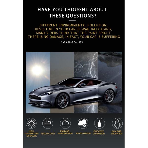 Pintura para el cuidado del automóvil de silicona Carnauba Nano Cerámica Polvo para automóviles de cera resistente a productos químicos