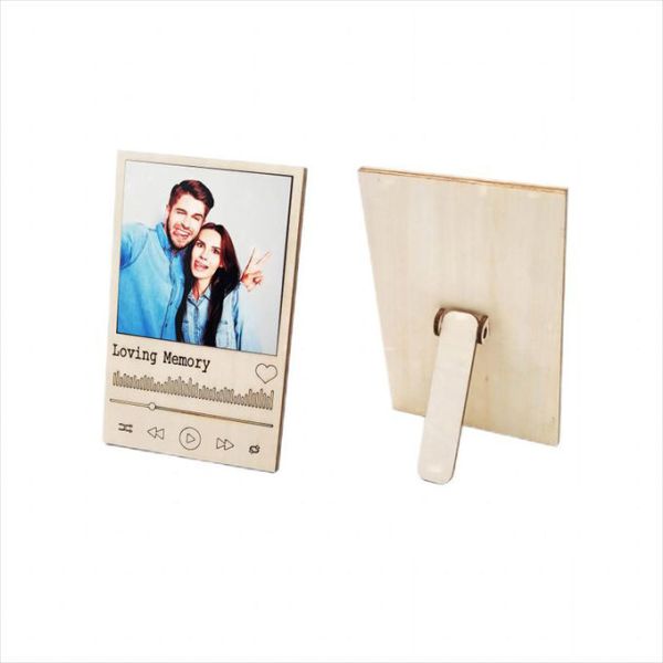 Vintage MDF Mini Photo Frame Blank Sublimation Wooden Photo Frame For Home Decoration