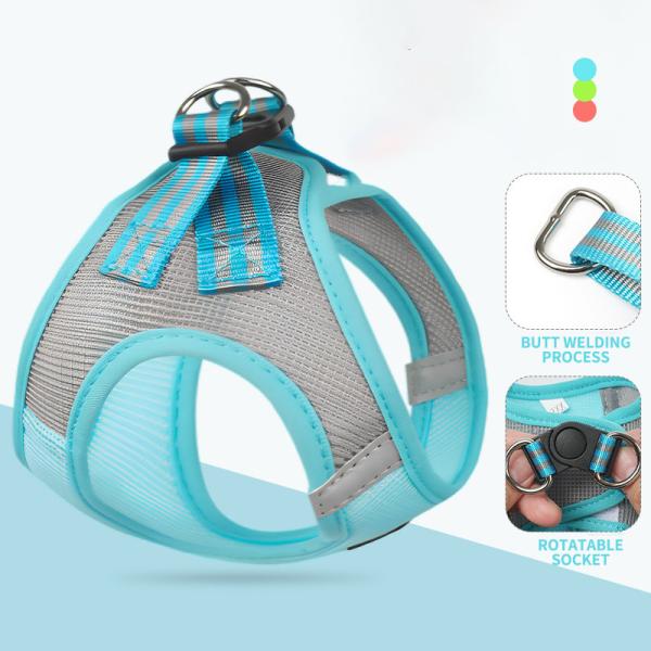Dog Harness Breathable Mesh Cloth Pet Leash Adjustable Custom Designer Nylon