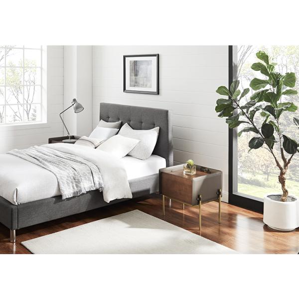 Solid Steel High Leg Nightstand Simple and Modern Storage Cabinet for Mini Bedroom