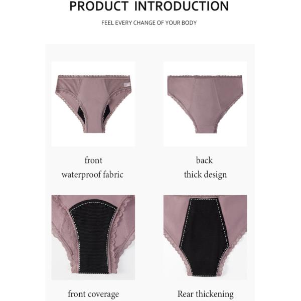 Women'S Postpartum Leak Free Period Panties Underwear Plus Size 4 Layers Mid Waist