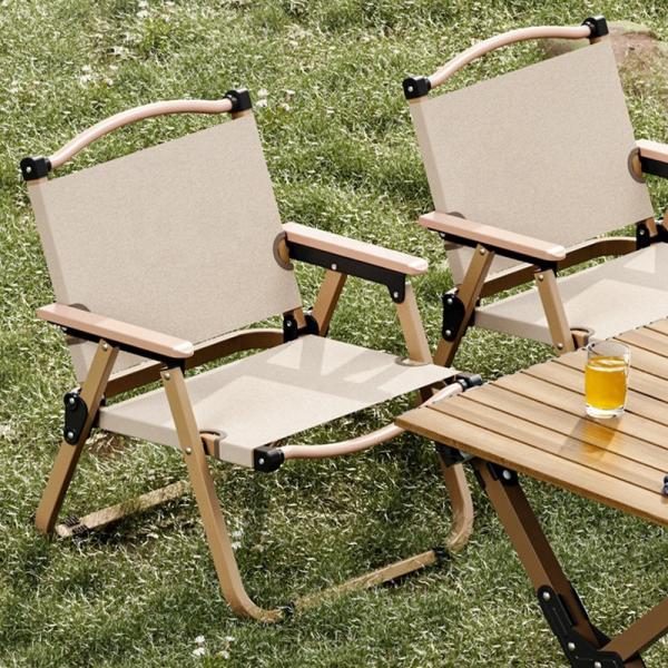 iNature Aluminum Camping Chair 150kg Capacity Foldable Oxford Fabric