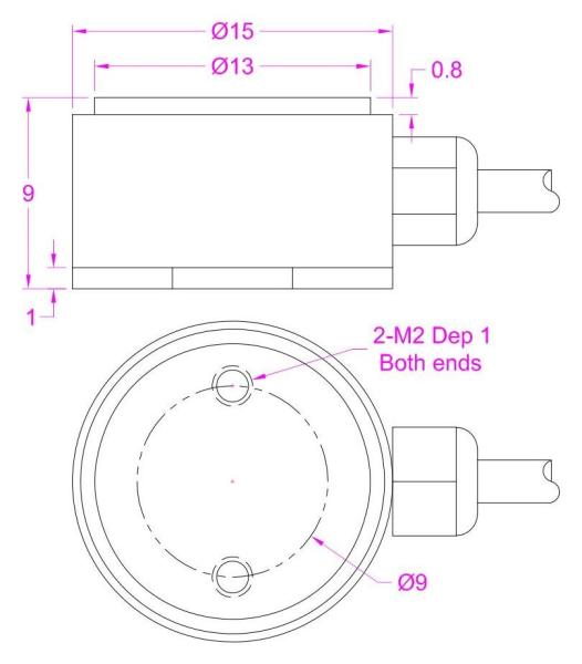 Micro force sensor 10N 20N 50N 100N 200N Miniature compression force measurement transducer