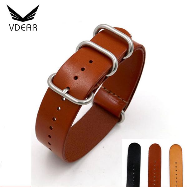 Brown Color Watch Band Replacement 22mm Handmade Leather Watch Band For Womens