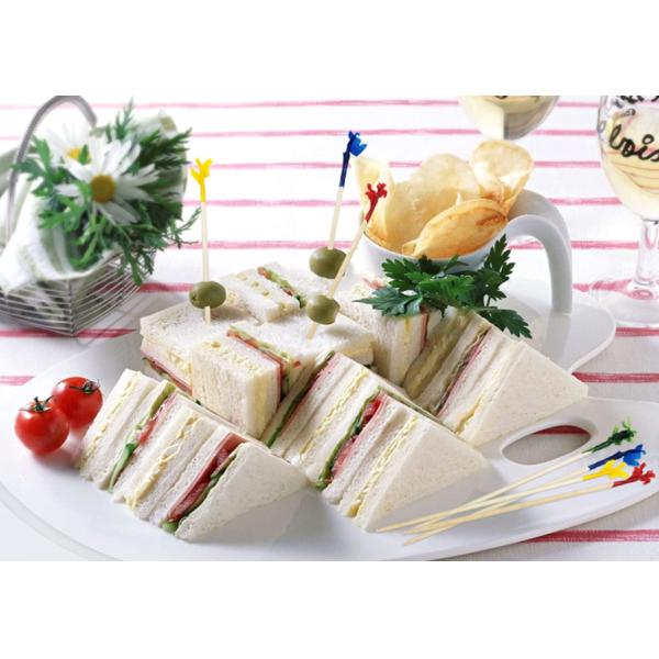 6.5 Cm Colorful Disposable Decorative Bamboo Wood Tooth Picks For Cocktail Fruit