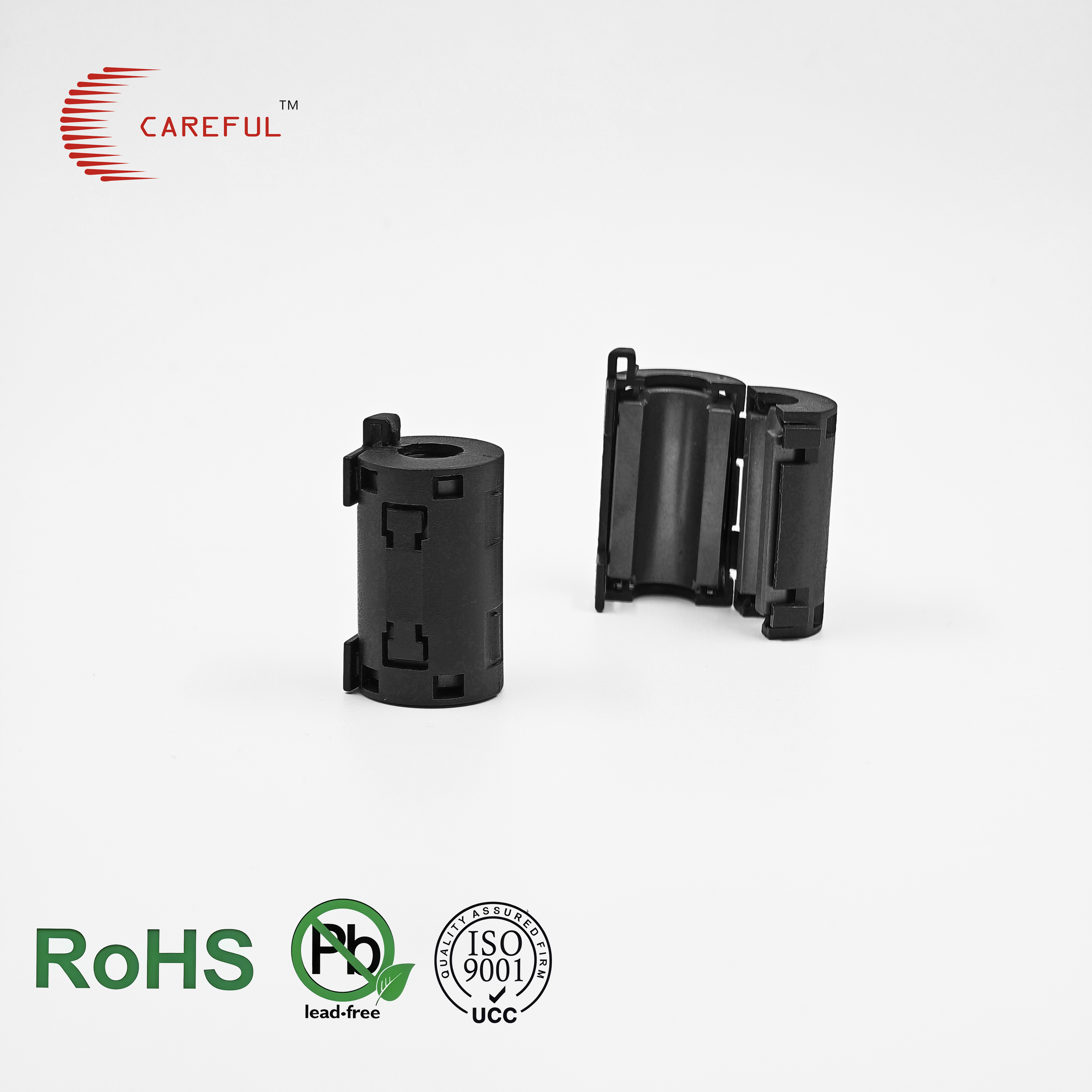 Split Ferrite Core Clamp On Noise Suppressor | Snap On EMI Filter for Cable
