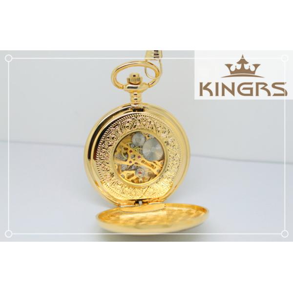 Fashion Waterproof Gold Pocket Watches with Brass / Stainless Steel case