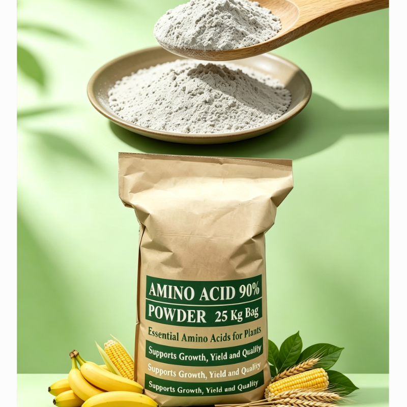 90% Purity Enzymatic Hydrolyzed Amino Acid Powder 100% Water Soluble and Organic Certified for Fertilizer