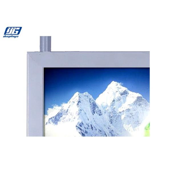 Anodizing Silver Snap Frame Light Box , Dual Sided Clip Frame Light Box 2000Lux