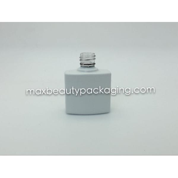 high quality thick and strong powder coating gel bottle 15ml amber matte white bottle round shape nail polish packaging