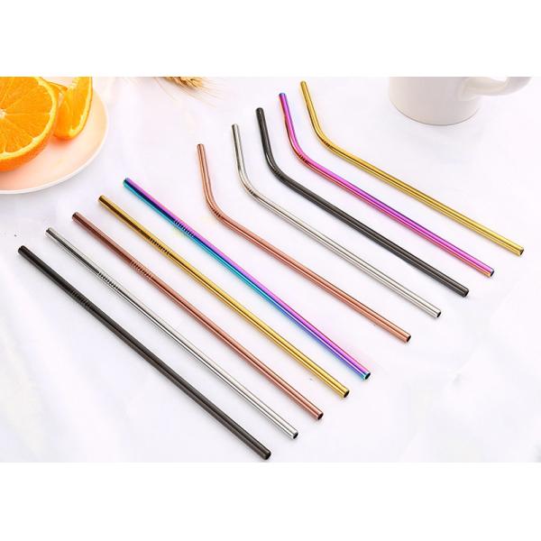 Colorful Kitchen Household Items Straight Reusable Drinking Straws Cleaner Brush