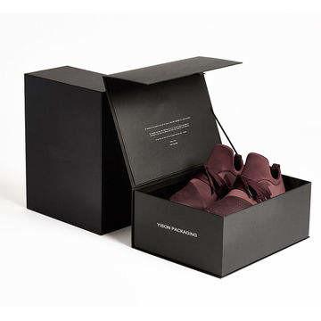 Cardboard Shoe Packaging Boxes Magnetic Folding For Sneakers