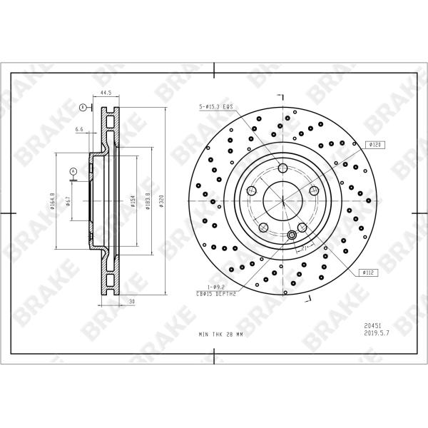 High Performance BBK For Mercedes Benz CLA Class W117 18 Inch Car Rim Front 4 Piston Brake Kit Auto Brake System