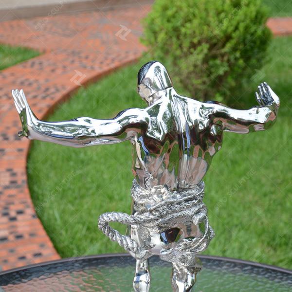 Escultura de figuras de aço inoxidável, escultura contemporânea de metal ao ar livre tema Kung Fu