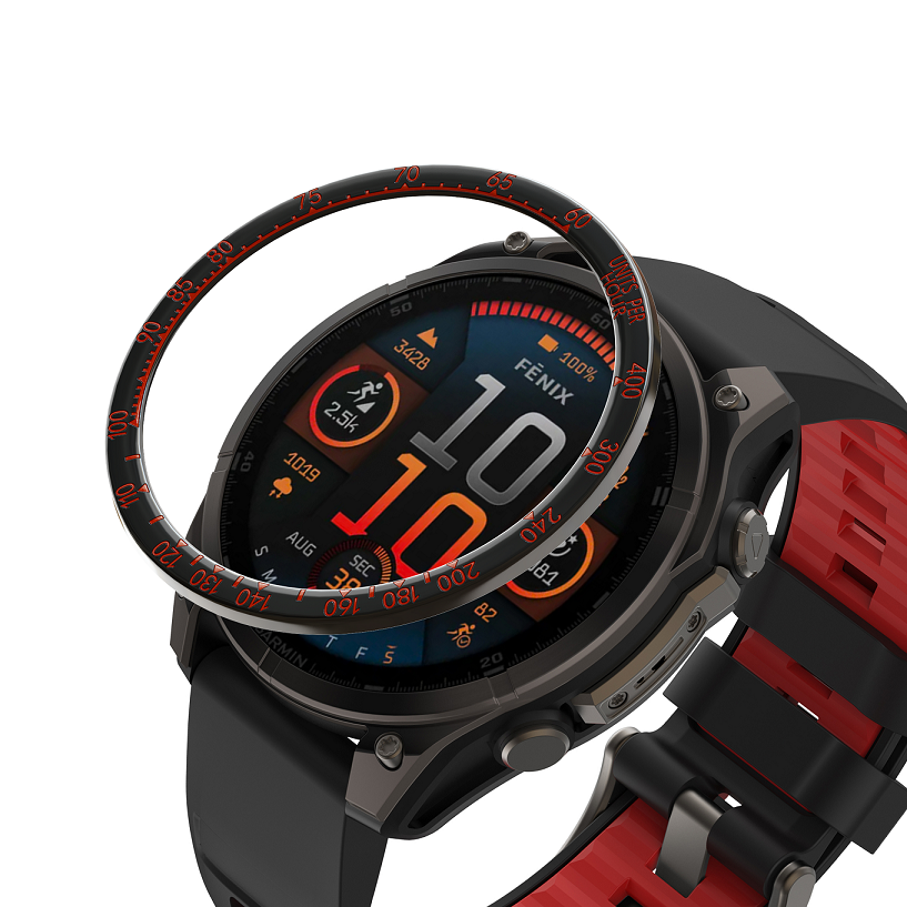 Eraysun Metal Bezel for Garmin Fenix 8 51MM 47MM 43MM Smart Watch Time/Speed Scale Frame Protective Ring Bumper