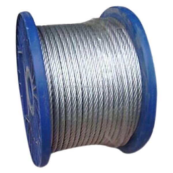 6x24 7FC Galvanized Steel Wire Rope 12mm 1000mtrs Packing 6x12 7FC Processing Service Other