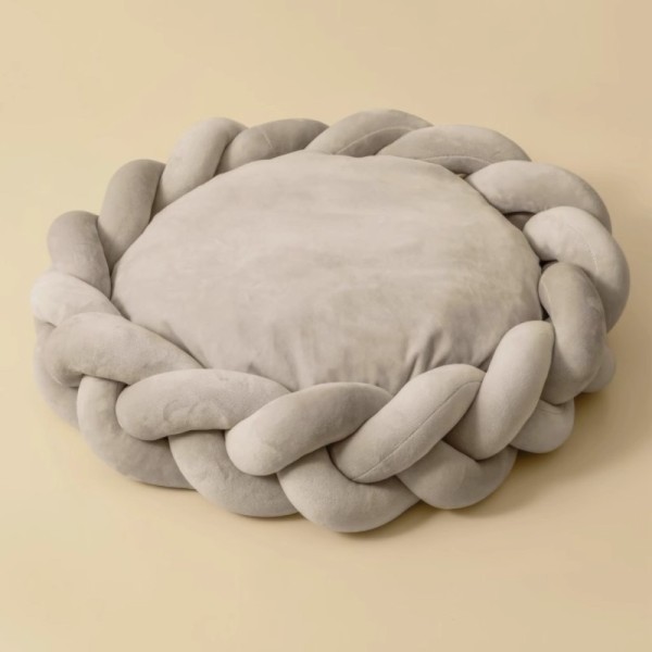 Modern Fashion Portable Pet Bed Comfortable Extra Warm Woven Cat Dog Nest Soft Chunky Knit Braid Faux Fur Washable All Seasons