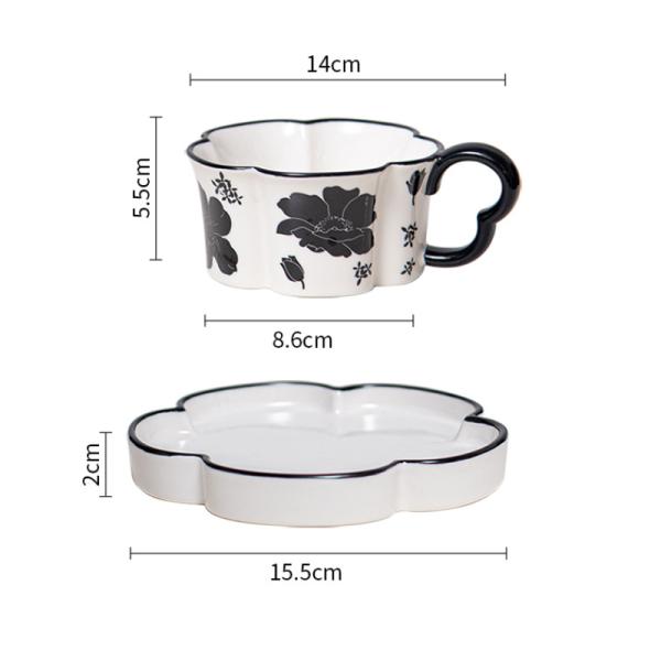 Romantic Ceramic Tailcoat Series Coffee Cup And Saucer Set Ideal For Drinkware Type